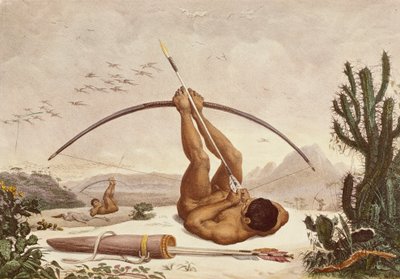 Native Archers, Illustration from the Travels in the Interior of Brazil by Jean Baptiste Debret