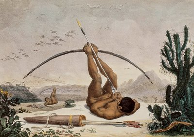 Native Archers, Illustration from the Travels in the Interior of Brazil, 1834 by Jean Baptiste Debret