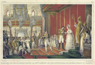 The Marriage of Amelie of Leuchtenberg by Jean Baptiste Debret