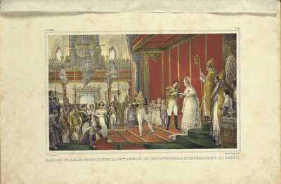 The Marriage of Amélie of Leuchtenberg and Emperor Pedro I of Brazil, 1829 by Jean Baptiste Debret