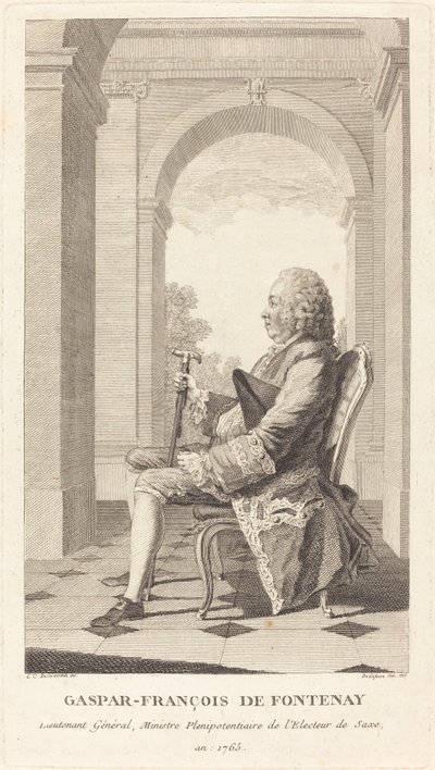 Gaspar-François de Fontenay by Jean Baptiste Delafosse, after Louis de Carrogis, called Carmontelle