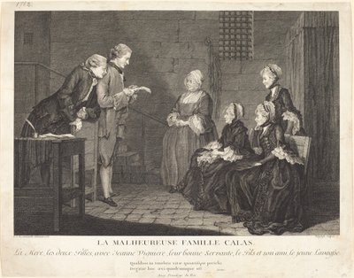 The Unfortunate Calas Family by Jean Baptiste Delafosse, after Louis de Carrogis, called Carmontelle