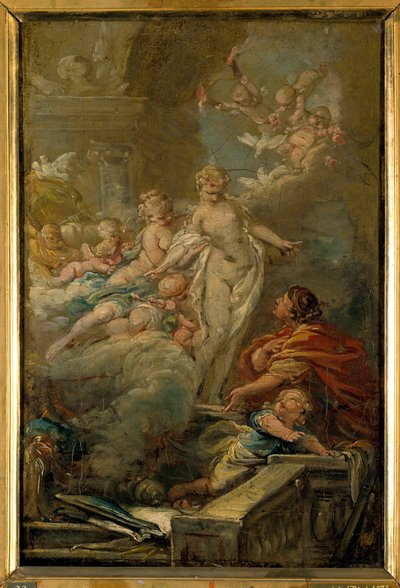 Pygmalion and Galatea (sketch) by Jean Baptiste Deshays