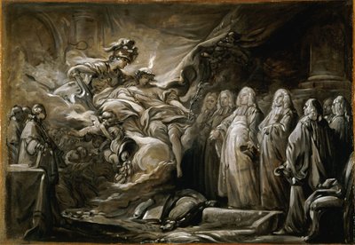 The Provost of the Merchants and the Aldermen of the City of Paris; Allegory to the Treaty of Paris (February 10) by Jean Baptiste Deshays