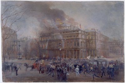 The Fire at the Comédie-Française, March 8, 1900 by Jean Baptiste Edmond Allouard