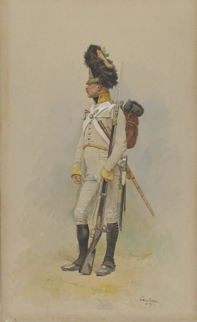 A Standing Grenadier of the Municipal Guard by Jean Baptiste Edouard Detaille