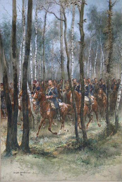 Soldiers on Horseback by Jean Baptiste Edouard Detaille