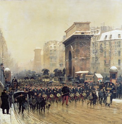 The Passing Regiment by Jean Baptiste Edouard Detaille
