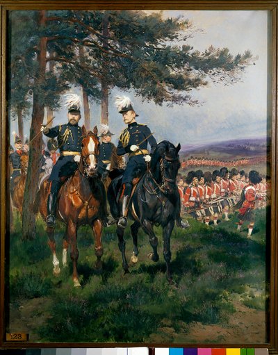 The Prince of Wales and the Duke Arthur of Connaught at the Manoeuvres of Aldershot by Jean Baptiste Edouard Detaille