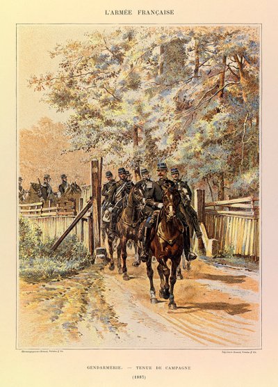 Gendarmerie in Field Dress in 1887 by Jean Baptiste Edouard Detaille