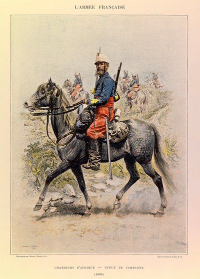 Hunters of Africa in Country Dress in 1886 by Jean Baptiste Edouard Detaille