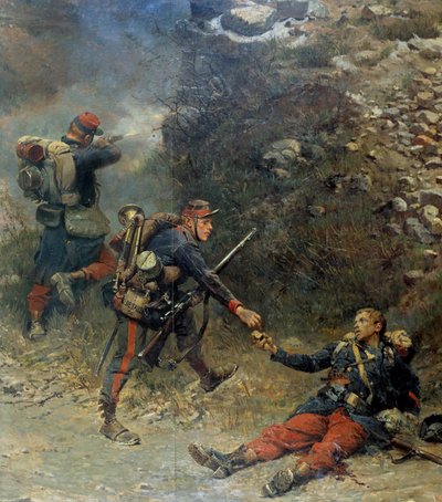 War of 1870: The Bottom of the Giberne (detail) by Jean Baptiste Edouard Detaille