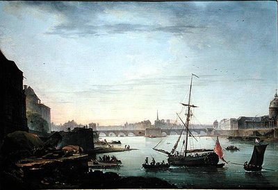 View of the Pont Neuf, Paris, effect of morning by Jean Baptiste Genillion