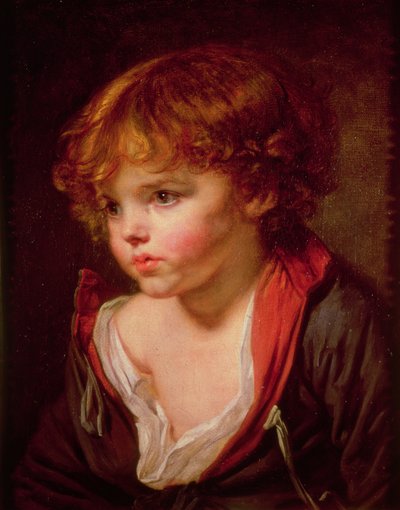 A Blond Haired Boy with an Open Shirt by Jean Baptiste Greuze