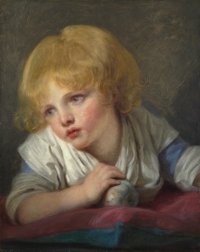 A Child with an Apple, Second Half of the 18th century by Jean Baptiste Greuze
