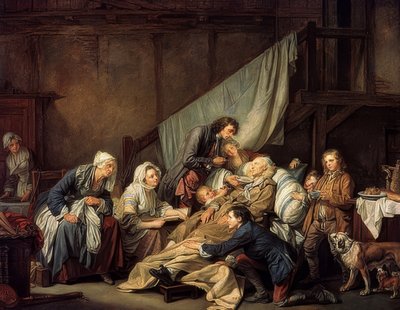 The Fruits of Good Education (The Paralytic). 1763 by Jean Baptiste Greuze