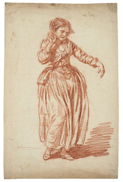 Girl Standing, Right Hand on the Ear by Jean Baptiste Greuze
