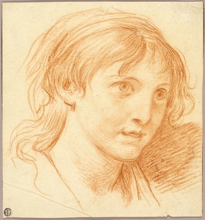 Head of a Girl with Fixed Eyes by Jean Baptiste Greuze