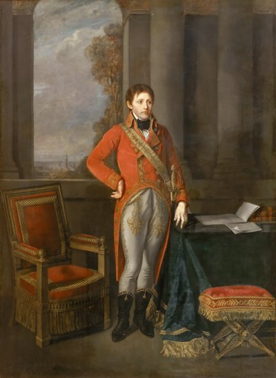 Napoleon Bonaparte as First Consul before a View of Antwerp by Jean Baptiste Greuze