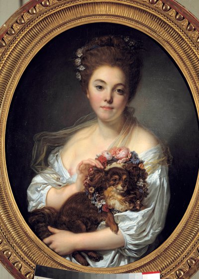 Portrait of Madame De Porcin. Painting by Jean Baptiste Greuze. 1770 approx. Angers, Museum of Fine Arts by Jean Baptiste Greuze