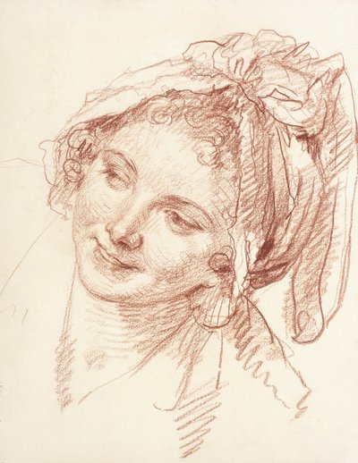 The Head of a Young Girl Inclined to the Left by Jean Baptiste Greuze