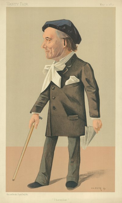 M Victorien Sardou, Thermidor, 2 May 1890, Vanity Fair Cartoon by Jean Baptiste Guth