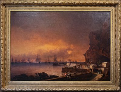 The French Squadron at Sainte Helene by Jean Baptiste Henri Durand Brager