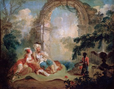 Turkish Pasha and Odalisque by Jean Baptiste Hilair
