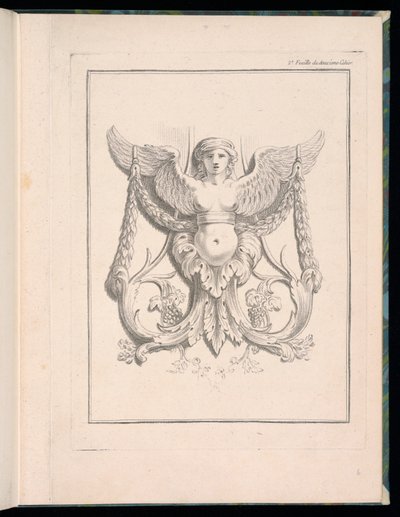Design for a Sphinx, Book 2, Portfolios of Arabesques Designed by J.B. Huet by Jean Baptiste Huet