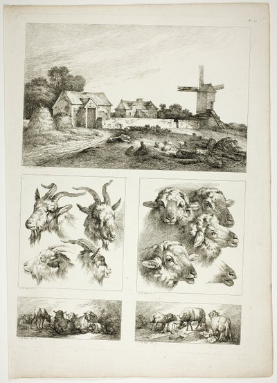 Plate 28 of 38 from Oeuvres de J. B. Huet by Jean Baptiste Huet
