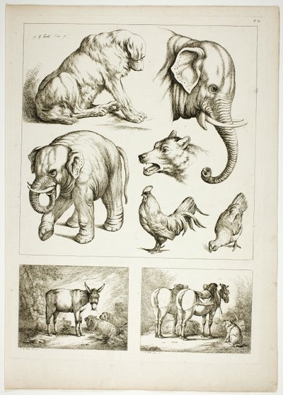 Plate 32 of 38 from Oeuvres de J. B. Huet by Jean Baptiste Huet