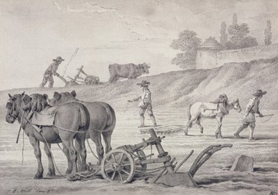 Ploughing the Fields by Jean Baptiste Huet