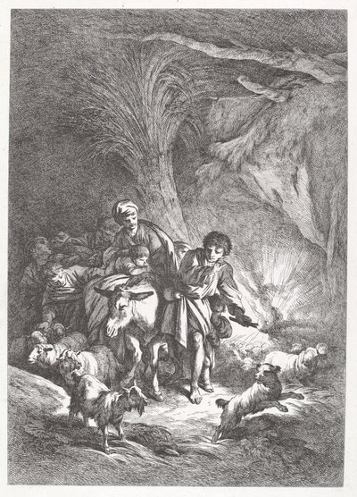 The Flight into Egypt by Jean Baptiste Huet