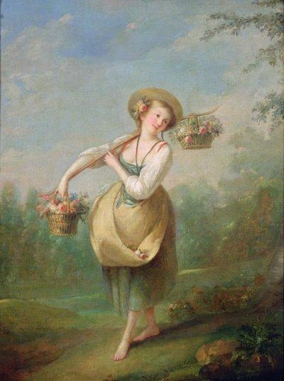 The Flower Girl by Jean Baptiste Huet