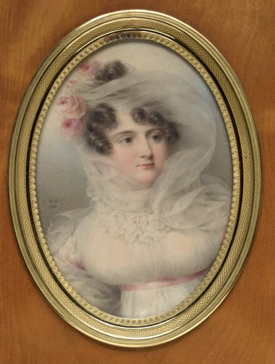 Portrait of Hortense de Perregaux, Duchess of Ragusa by Jean Baptiste Isabey