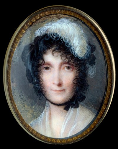 Portrait of Laetitia Bonaparte, mother of Napoleon Bonaparte. Miniature painting on ivory by Jean Baptiste Isabey by Jean Baptiste Isabey