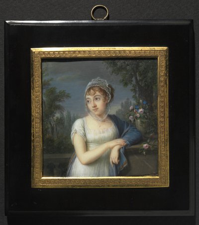 Portrait of a Woman Near a Balustrade, 1804 by Jean Baptiste Jacques Augustin