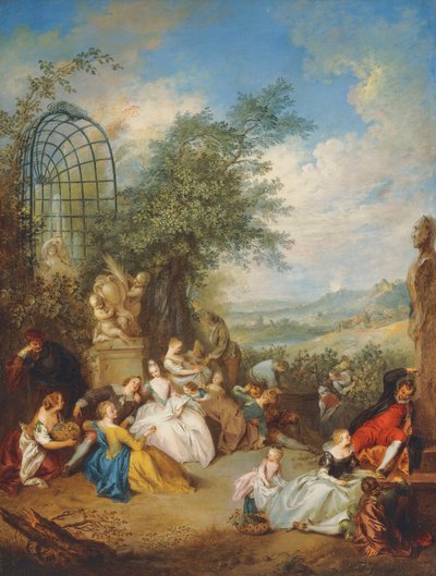 A Fete Champetre during the Grape Harvest by Jean Baptiste Joseph Pater