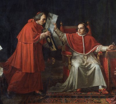 Signature of the Concordat between France and the Holy See by Pope Pius VII, August 15 by Jean Baptiste Joseph Wicar
