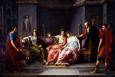 Virgil reading sixth canto of Aeneid by Jean Baptiste Joseph Wicar