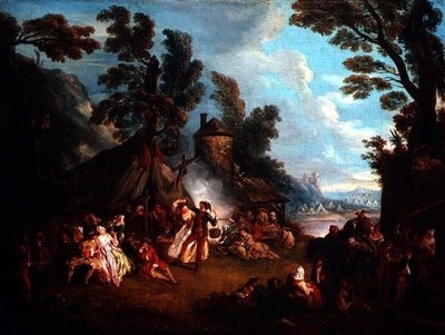 The Party in the Army Camp by Jean Baptiste Joseph attr. to Pater