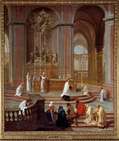 The Mass of the Canon of La Porte or the Master Altar of Notre-Dame de Paris. Painting by Jean Jouvenet (1708-1710) by Jean Baptiste Jouvenet