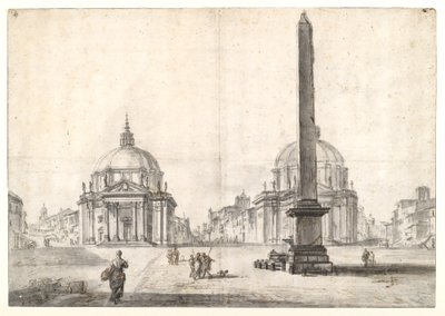 Piazza del Popolo, Rome by Jean Baptiste Lallemand