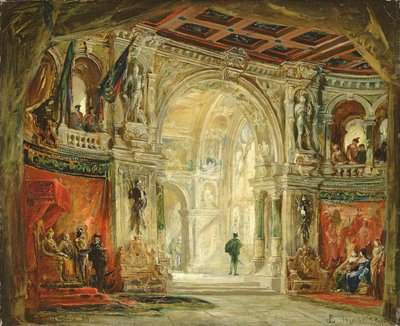Hamlet, Act I, 1884 by Jean Baptiste Lavastre