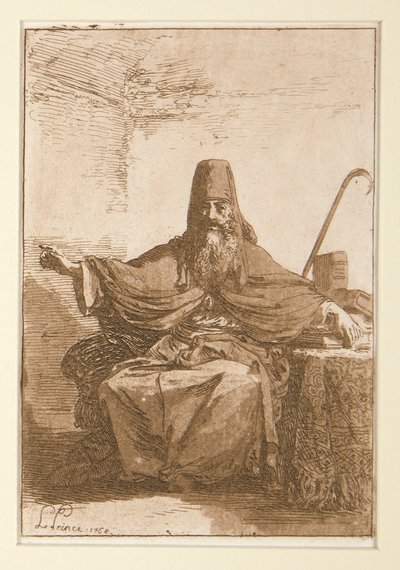 A Russian Priest and Head of a Man by Jean Baptiste Le Prince