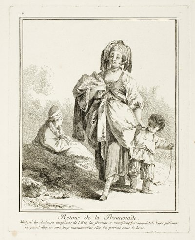 Return Walk, plate four from Suite of Various Costumes of Northern Peoples by Jean Baptiste Le Prince