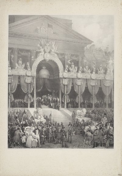 Inauguration of Leopold I as King of the Belgians, 1831 by Jean Baptiste Madou