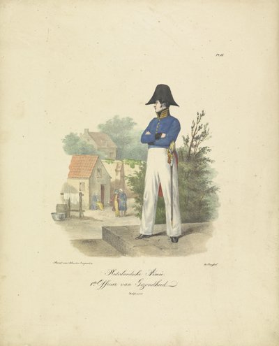 Health Officer, 1820-1825 (Military Costumes of the Kingdom of the Netherlands) by Jean Baptiste Madou