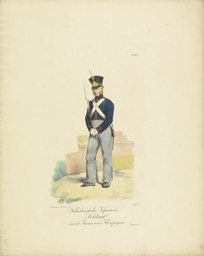 Soldier of the Garrison Company, 1820-1825 by Jean Baptiste Madou