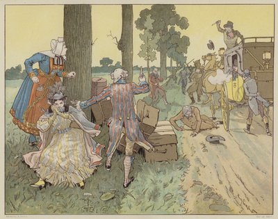 Illustration for La Dame de Gai-Fredon by Quatrelles by Jean Baptiste Marie (after) Pierre